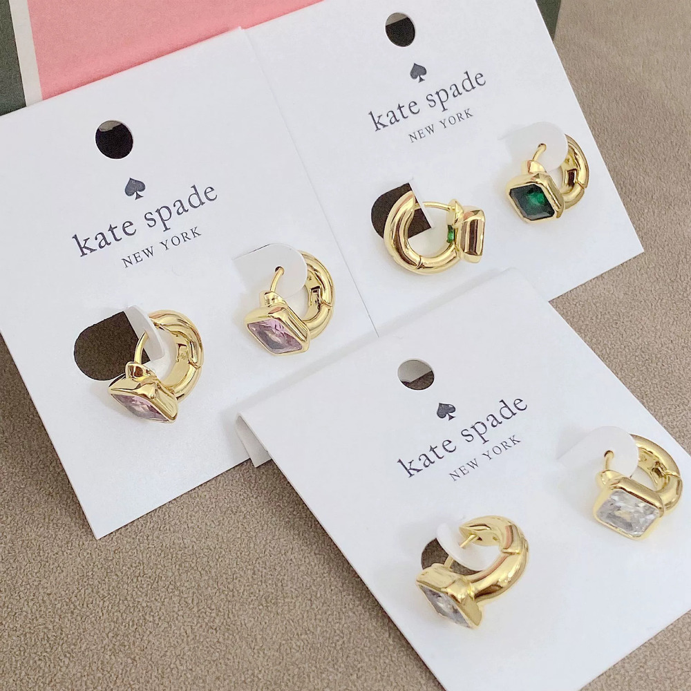 kate spade Geometric Rhinestone Vintage Earrings